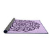 Thickness of Patterned Purple Flower Purple Rug, pat1979pur