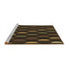 Sideview of Machine Washable Transitional Oak Brown Rug, wshpat198brn