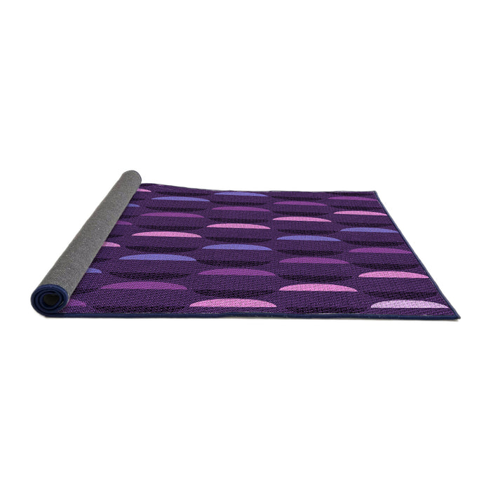 Thickness of Patterned Dark Purple Rug, pat198pur