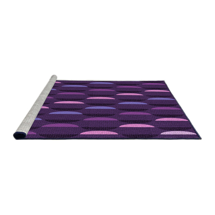 Sideview of Machine Washable Transitional Dark Purple Rug, wshpat198pur