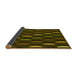 Thickness of Patterned Dark Yellow Green Rug, pat198yw