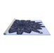 Sideview of Machine Washable Transitional Night Blue Rug, wshpat1980blu