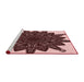 Sideview of Machine Washable Transitional Pink Rug, wshpat1980rd