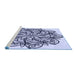 Sideview of Machine Washable Transitional Blue Rug, wshpat1981blu