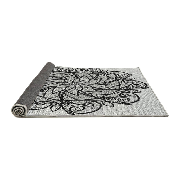 Thickness of Patterned Gray Rug, pat1981gry
