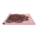 Sideview of Machine Washable Transitional Brown Red Rug, wshpat1982rd