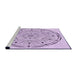 Sideview of Machine Washable Transitional Lilac Purple Rug, wshpat1983pur