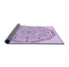 Thickness of Patterned Lilac Purple Rug, pat1983pur