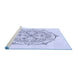 Sideview of Machine Washable Transitional Lavender Blue Rug, wshpat1984blu