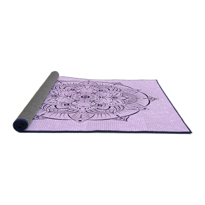 Thickness of Patterned Lilac Purple Rug, pat1984pur
