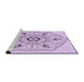 Sideview of Machine Washable Transitional Lilac Purple Rug, wshpat1985pur