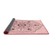 Thickness of Patterned Pink Rug, pat1985rd