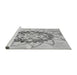 Sideview of Machine Washable Transitional Gray Rug, wshpat1986gry