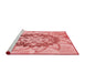 Sideview of Machine Washable Transitional Orange Rug, wshpat1986rd