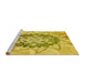 Sideview of Machine Washable Transitional Yellow Rug, wshpat1986yw