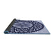 Thickness of Patterned Blue Rug, pat1987blu