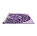 Sideview of Machine Washable Transitional Blossom Pink Rug, wshpat1987pur