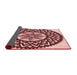 Thickness of Patterned Saffron Red Rug, pat1987rd