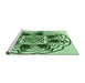 Sideview of Machine Washable Transitional Pale Green Rug, wshpat1988grn