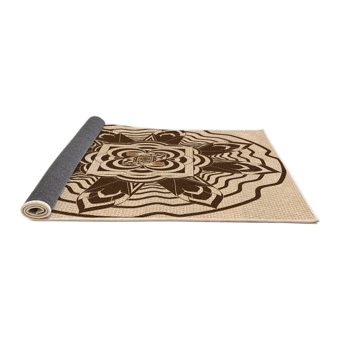 Thickness of Patterned Saddle Brown Rug, pat1988org