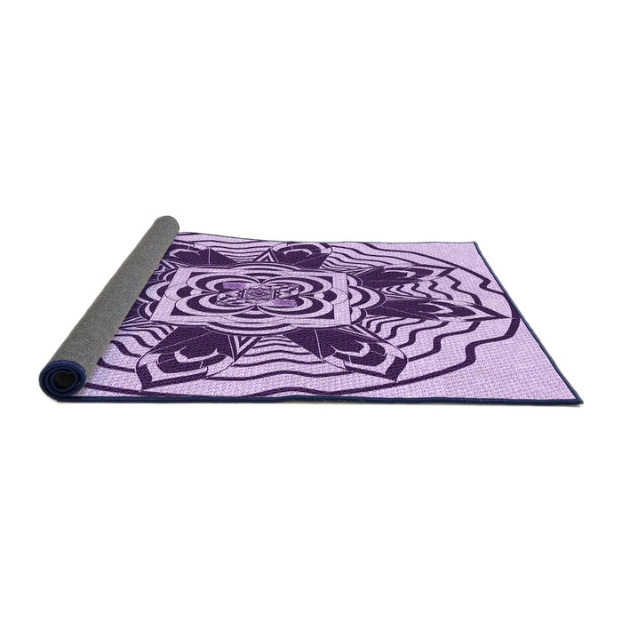 Thickness of Patterned Blossom Pink Rug, pat1988pur