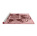 Sideview of Machine Washable Transitional Pink Rug, wshpat1988rd