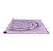 Sideview of Machine Washable Transitional Lilac Purple Rug, wshpat1989pur