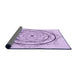 Thickness of Patterned Lilac Purple Rug, pat1989pur