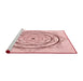 Sideview of Machine Washable Transitional Light Rose Pink Rug, wshpat1989rd