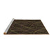 Sideview of Machine Washable Transitional Red Brown Rug, wshpat199brn