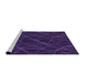 Sideview of Machine Washable Transitional Amethyst Purple Rug, wshpat199pur