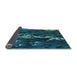 Thickness of Patterned Blue Ivy Blue Rug, pat1990lblu