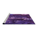 Sideview of Machine Washable Transitional Indigo Purple Rug, wshpat1990pur