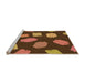 Sideview of Machine Washable Transitional Orange Rug, wshpat1991org