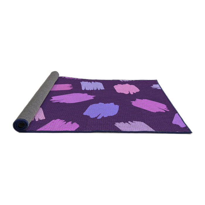 Thickness of Patterned Purple Rug, pat1991pur