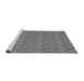 Sideview of Machine Washable Transitional Ash Gray Rug, wshpat1992gry