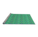 Sideview of Machine Washable Transitional Medium Spring Green Rug, wshpat1992lblu