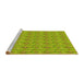 Sideview of Machine Washable Transitional Dark Yellow Green Rug, wshpat1992yw