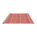 Sideview of Machine Washable Transitional Crimson Red Rug, wshpat1993org