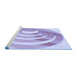 Sideview of Machine Washable Transitional Purple Rug, wshpat1994blu