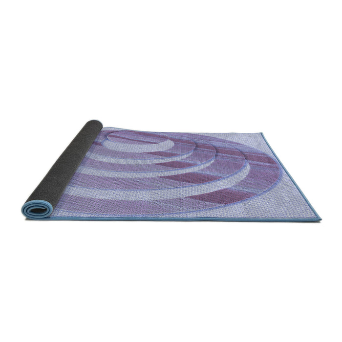 Thickness of Patterned Purple Rug, pat1994blu