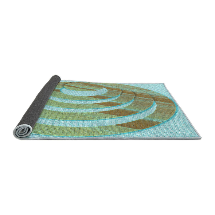 Thickness of Patterned Green Rug, pat1994lblu