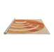 Sideview of Machine Washable Transitional Neon Orange Rug, wshpat1994org