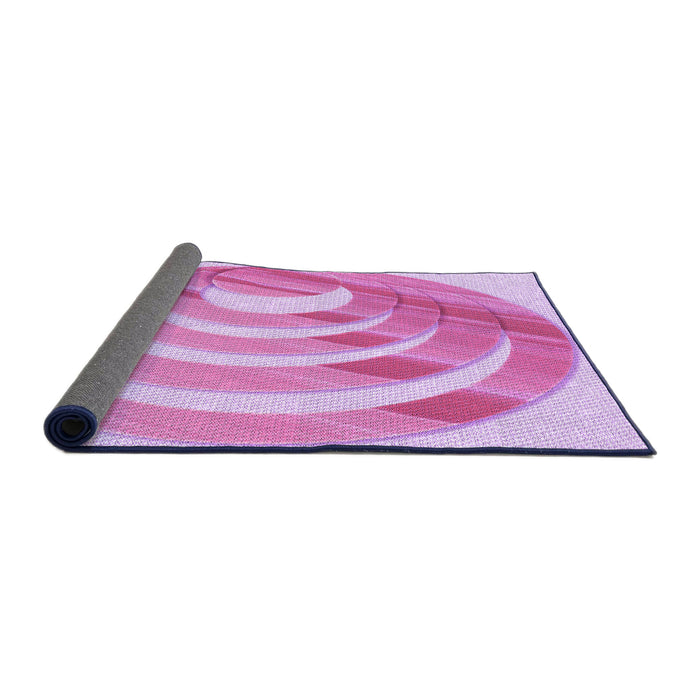 Thickness of Patterned Blossom Pink Rug, pat1994pur