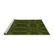 Sideview of Machine Washable Transitional Midnight Gray Rug, wshpat1995grn