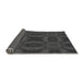 Thickness of Patterned Charcoal Black Rug, pat1995gry