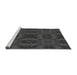 Sideview of Machine Washable Transitional Charcoal Black Rug, wshpat1995gry