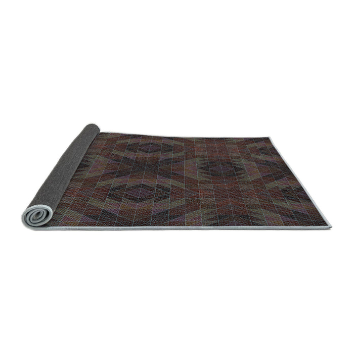 Thickness of Patterned Carbon Gray Rug, pat1995lblu