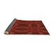 Thickness of Patterned Cranberry Red Rug, pat1995org