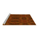 Sideview of Machine Washable Transitional Mahogany Brown Rug, wshpat1995yw